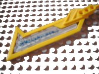 LEGO part Technic, Figure Accessory Blade with Trans-Clear Center with Blue Electricity Pattern (Sticker) - Set 8103 57912c01pb01