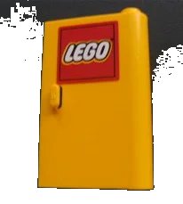 LEGO onderdeel Door 1 x 3 x 4 Right - Open Between Top and Bottom Hinge with Lego Logo Pattern (Sticker) - Set 3221 (58380pb01)