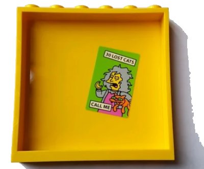LEGO onderdeel Panel 1 x 6 x 5 with '30 LOST CATS CALL ME' Pattern on Inside (Sticker) - Set 71016 (59349pb141)