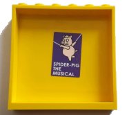 LEGO part Panel 1 x 6 x 5 with 'SPIDER-PIG THE MUSICAL' and Pig Pattern on Inside (Sticker) - Set 71016 59349pb145