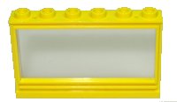 LEGO part Window 1 x 6 x 3 Panorama with Glass 604c01