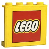 LEGO part Panel 1 x 4 x 3 with Side Supports - Hollow Studs with LEGO Logo Pattern (Sticker) - Set 60097 60581pb057