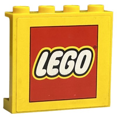 LEGO onderdeel Panel 1 x 4 x 3 with Side Supports - Hollow Studs with LEGO Logo Pattern (Sticker) - Set 60097 (60581pb057)