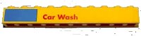 LEGO part Brick 1 x 10 with Blue Rectangle and 'Car Wash' Pattern (Sticker) - Set 1255 6111pb004