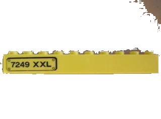 LEGO onderdeel Brick 1 x 10 with '7249 XXL' Pattern Left (Sticker) - Set 7249 (6111pb009L)