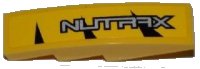 LEGO part Slope, Curved 4 x 1 with Silver 'NUTRAX' Pattern Model Left Side (Sticker) - Set 8228 61678pb029L