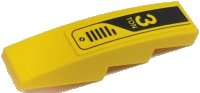 LEGO part Slope, Curved 4 x 1 with '3 TON' and Metal Vents Pattern Model Left Side (Sticker) - Set 60122 61678pb113L