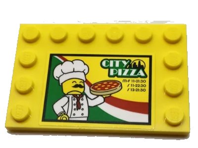 LEGO onderdeel 6180pb103r (6180pb103r)