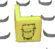 LEGO part Panel 1 x 1 x 1 Corner with Frankenstein Monster Head Pattern Model Left Side (Sticker) - Set 8670 6231pb01L