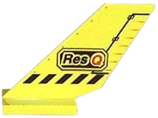 LEGO onderdeel Tail Shuttle with Res-Q and Black Lines Pattern (6239px3)