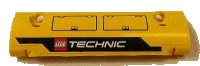 LEGO part Technic, Panel Curved 11 x 3 with Hatches and LEGO TECHNIC Logo Pattern Model Right Side (Sticker) - Set 42006 62531pb011R