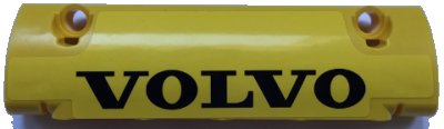 LEGO part Technic, Panel Curved 11 x 3 with Black 'VOLVO' Pattern (Sticker) - Set 42030 (62531pb030)