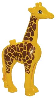 LEGO part Duplo Giraffe Adult Large, Eyes Semicircular Pattern 64124c01pb02