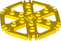 LEGO part Technic, Plate Rotor 6 Blade with Clip Ends Connected (Water Wheel) - Hollow Studs 64566