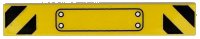 LEGO part Tile 1 x 6 with Black Outlined Panel with 4 Silver Screws and Danger Stripes on Both Ends Pattern 6636pb340