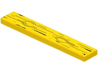 LEGO onderdeel Tile 1 x 6 with Wood Grain Pattern (6636px1)