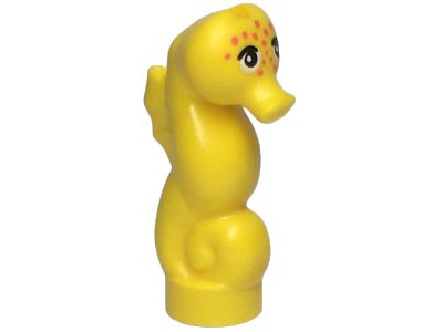 LEGO onderdeel Seahorse, Friends with Black Eyes and Orange Spots Pattern (67156pb03)