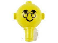 LEGO part Homemaker Figure / Maxifigure Head with Black Eyes, Glasses, and Smile Pattern 685px2