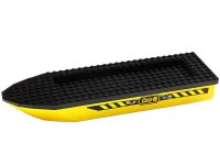 LEGO part Boat, Hull Unitary 32 x 10 x 1 2/3 with Black Top with Res-Q Pattern 71610c02pb01
