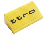 LEGO part Slope 30 1 x 2 x 2/3 with Black 'ttro' Pattern (Sticker) - Set 76897 85984pb299