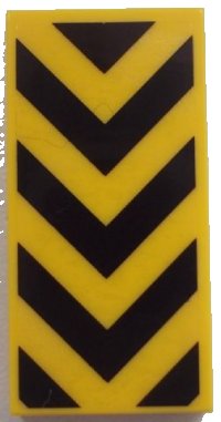 LEGO part Tile 2 x 4 with Black Chevron Pattern (Sticker) - Set 60052 87079pb0178
