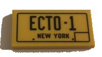 LEGO part Tile 2 x 4 with 'ECTO-1' and 'NEW YORK' Pattern (Sticker) - Set 10274 87079pb0818