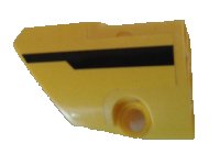 LEGO part Technic, Panel Fairing # 1 Small Smooth Short, Side A with Black Stripe Pattern (Sticker) - Set 8053 87080pb033