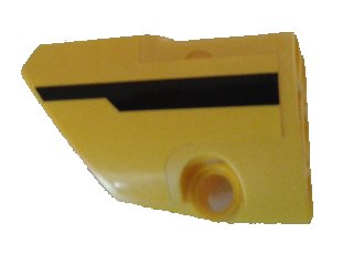 LEGO part Technic, Panel Fairing # 1 Small Smooth Short, Side A with Black Stripe Pattern (Sticker) - Set 8053 (87080pb033)