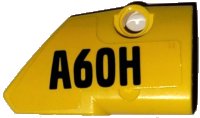 LEGO part Technic, Panel Fairing # 2 Small Smooth Short, Side B with Black 'A60H' Pattern (Sticker) - Set 42114 87086pb077