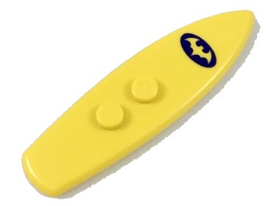LEGO onderdeel Minifigure, Utensil Surfboard Standard with Dark Purple Batman Logo Pattern (90397pb008)
