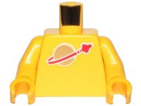 LEGO onderdeel Torso Space Classic Moon Logo High on Torso Pattern, Inside with Ribs (second reissue) / Yellow Arms / Yellow Hands 973p90new2c04