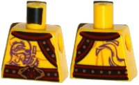 LEGO part Torso Ninjago Bare Chest Muscles, Purple Snake Tattoos, Snake Buckle, Shoulder Strap Pattern 973pb1916