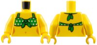 LEGO onderdeel Torso Female with Green Tied-On Bikini Top with White Dots Pattern / Yellow Arms / Yellow Hands 973pb2738c01