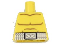 LEGO part Torso Bare Chest with Body Lines and White Boxing Belt Pattern 973pb2893