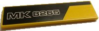 LEGO onderdeel Stickered Assembly 8 x 2 with Black Line and 'MK 8265' Pattern Model Right Side (Sticker) - Set 8265 - 2 Tile 1 x 8 BA131pb01R