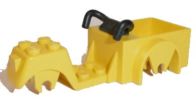 LEGO onderdeel Fabuland Tricycle (2 Front Wheels) Chassis with Black Handlebars (bb1247c01)