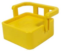 LEGO onderdeel Duplo, Furniture Chair without Studs with Rail Back dupseatold