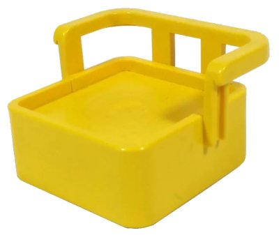 LEGO onderdeel Duplo, Furniture Chair without Studs with Rail Back (dupseatold)