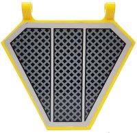 LEGO part Flag 5 x 6 Hexagonal with SW Black Grille, Diagonal Cross Hatching Pattern (Sticker) - Sets 75038 / 75281 x1435pb025