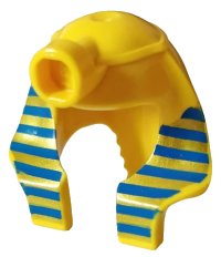 LEGO onderdeel Minifigure, Headgear Headdress Mummy with Blue and Gold Stripes Pattern x177px1