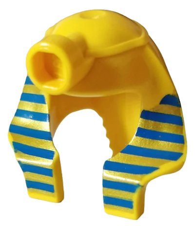 LEGO onderdeel Minifigure, Headgear Headdress Mummy with Blue and Gold Stripes Pattern (x177px1)