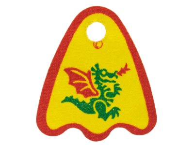 LEGO onderdeel Minifigure Cape Cloth, Round Lobes with Dragon Pattern (x375px1)
