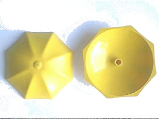 LEGO onderdeel Fabuland Umbrella Top with No Bottom Flaps, 6 x 6 without Top Stud (x845)