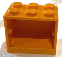 LEGO part Container, Cupboard 2 x 3 x 2 - Solid Studs 4532a