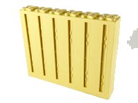 LEGO part Scala Wall, Vertical Grooved 12 x 2 x 8 6860c01