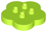 LEGO part Duplo, Steen Rond 4 x 4 Sommet Plat Festonné avec Tenons 2 x 2 15515