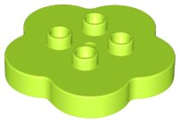 LEGO part Duplo, Stein Rund 4 x 4 flache Oberseite geschweift mit 2 x 2 Stollen (15515)