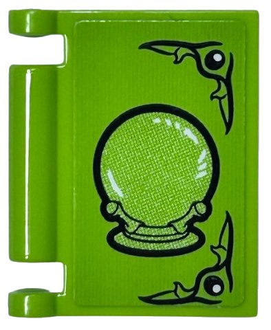 LEGO onderdeel Minifigure, Utensil Book Cover with Black Crystal Ball Pattern (Sticker) - Set 75969 (24093pb040)