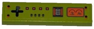 LEGO part Tile 1 x 4 with Joystick and Control Panel Pattern (Sticker) - Set 8958 (2431pb0225)