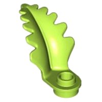 LEGO part Plant Plate, Round 1 x 1 with Curved, Upright Leaf 2682